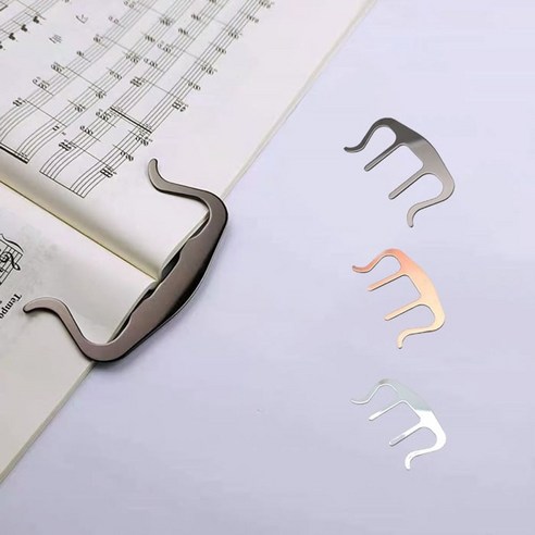 악보 고정 클립 책갈피 북마크 보면대집게 악보클립, 상품선택, 로즈 골드
