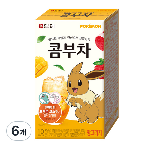 담터 포켓몬 콤부차 망고리치 + 키링 랜덤발송, 5g, 50개입, 1개