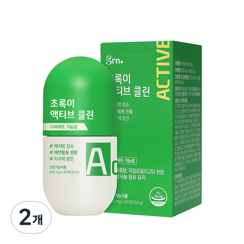 GRN 초록이 액티브 클린 54g, 60정, 3개