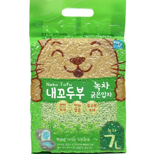 내꼬두부 응고형 고양이 모래, 7L, 6개, 녹차향