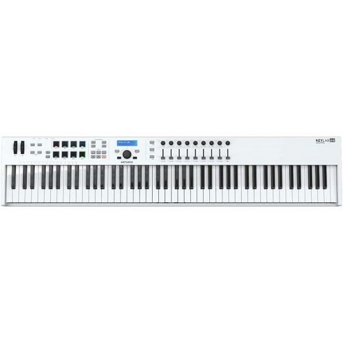 아르투리아 키랩 에센셜 88-88-키 반가중 USB MIDI 키보드 컨트롤러, 88 Keys_White