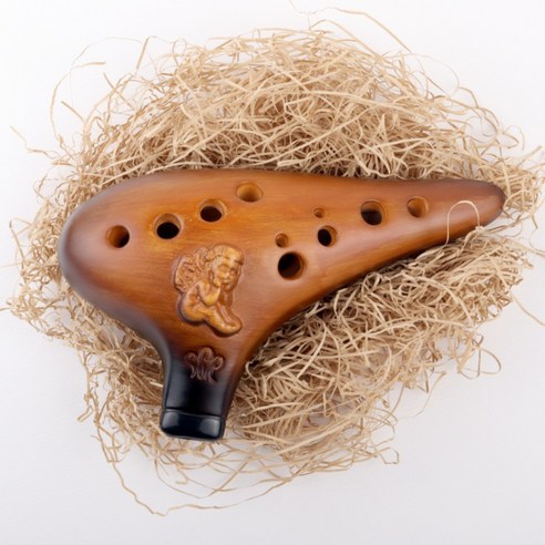 [세계로본 오카리나] 도자기 천사 오카리나 알토C 운지편한 OCARINA 연주자용 오카리나 지도자용 오카리나 (구매Gift), 앤틱, 1개