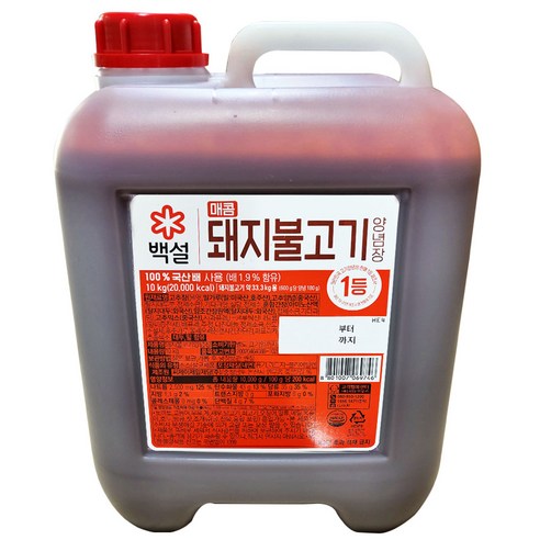 백설 매콤돼지 불고기 양념장, 10kg, 14개