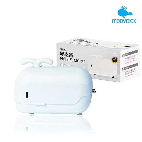 모비딕 무소음 2구 기포발생기 화이트 MO-X4, 1개