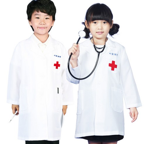 아동 의사 가운 서울병원 직업체험 역할놀이 MD11S, MD11S 흰색7호