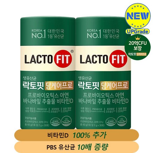 락토핏 당케어 60p, 30g, 6개