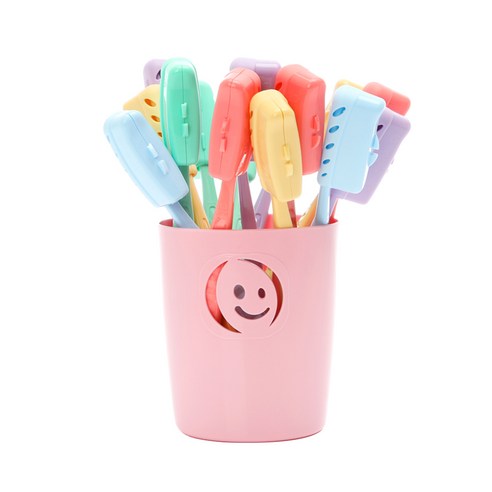 왕타 칫솔 바스켓 앤 커버 10p + 걸이 5p + 칫솔10p + 바구니 랜덤 발송, 10개입, 1세트