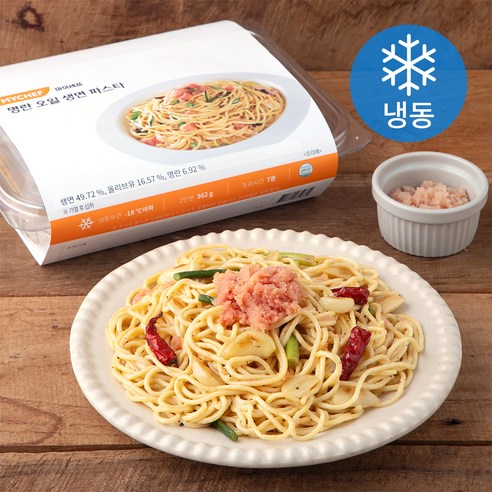 마이셰프 명란 오일 생면 파스타 (냉동), 362g, 3개