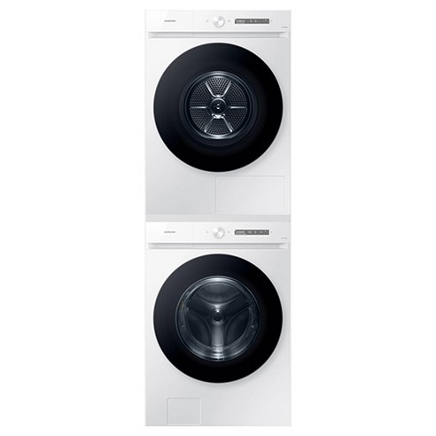 삼성전자 비스포크 그랑데 AI 세탁기 WF24CB8650BW + 건조기 DV17CB6600BW 24kg + 17kg 직렬설치키트 방문설치, WF24CB8650BW7N, 화이트