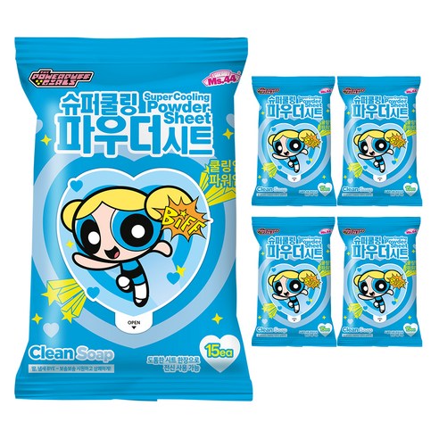미스사사 슈퍼 쿨링 파우더 시트 데오드란트 클린솝 15매, 1개