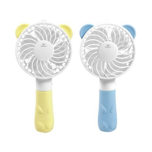 휴대용미니선풍기 미니손선풍기 핸드 탁상용 귀여운 곰핸디 선풍기, 옐로우
