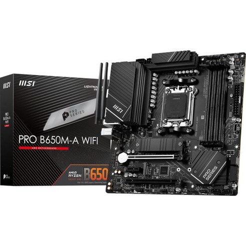 MSI PRO B650-P WiFi 프로시리즈 메인보드(AMD AM5 ATX DDR5 PCIe 4.0 M.2 SATA 6Gb/s USB 3.2 Gen 2 HDMI/DP, ATX_PRO B650-P WIFI
