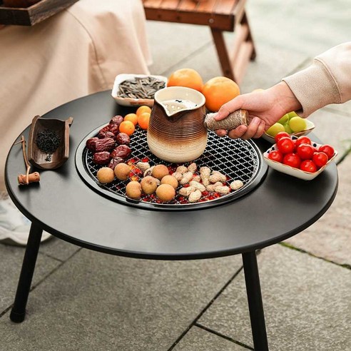 고기불판테이블 간이 가정용 업소용 불판 구이 야외, H