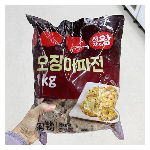 캔디사은품 + 식자재왕 오징어파전 1kg x 1개 아이스박스포장