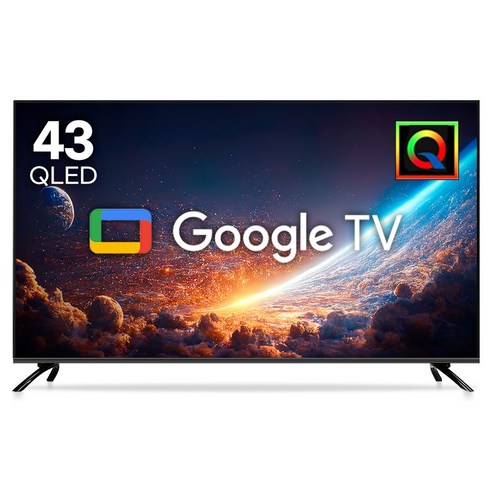 10년AS보장 24년형 퀀텀플러스 43인치 구글TV 이스트라 AU433QLED 안드로이드 스마트 티비, 자가설치