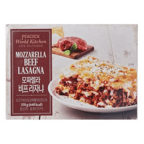 피코크 모짜렐라 비프 라자냐 냉동, 2개, 350g