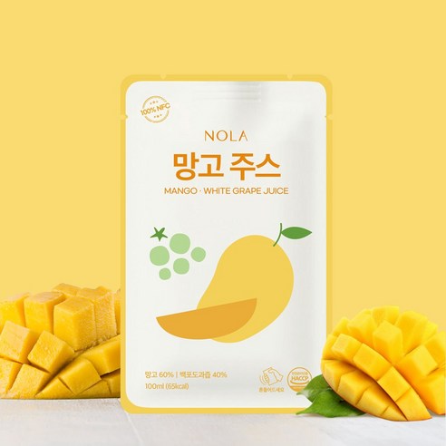 노라 NFC 진한 망고 생과 착즙 주스 상큼달달 망고즙 1박스, 30개, 100ml