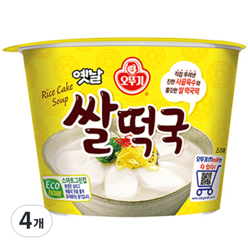 오뚜기 쌀떡국큰컵 166.6g, 3개