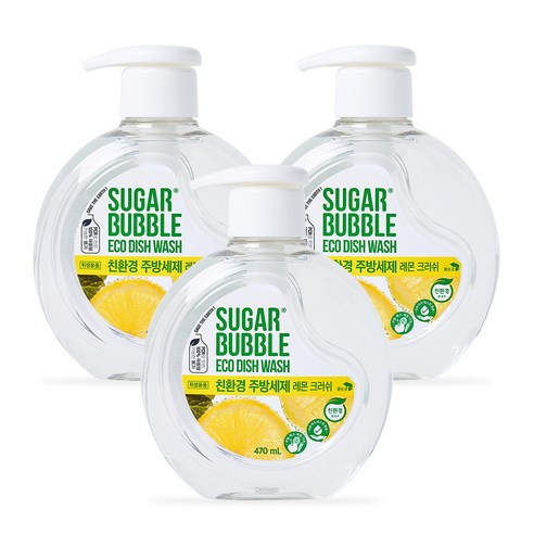 슈가버블 친환경 에코 주방세제 레몬크러쉬 940ml x4, 4개