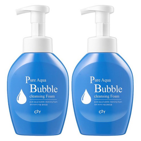 C2Y 퓨어 아쿠아 휩 버블 클렌징폼 500ml, 2개