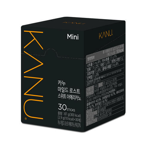 카누 마일드 로스트 스위트 아메리카노 원두커피믹스 미니, 2.9g, 30개입, 2개