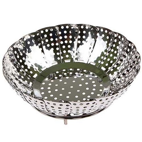 다인네 국내산 스텐레스 꽃모양 삼발이 찜기, 중(지름 15.5~25cm x 전체높이 10.5cm), 1개