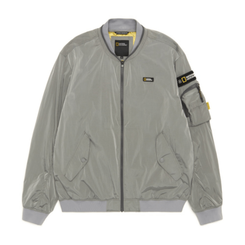 내셔널지오그래픽 N232MJP901 시티 캐주얼 립소재 세미 오버핏 MA-1 점퍼 STONE GREY 561333