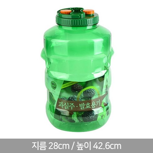 HD-PET 과실 담금주병 그린 과실주병 담금주통 PET담금주병, 1개, 20L