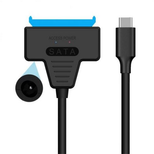 플로피디스크 구동기 SATAUSB 30 어댑터용 USB 케이블 최대 6 gbp 지원 25 인치 외장형 SSD HDD 하드 드라이브 22 핀 Sata III A25 20, 04 USB2.0-C DC power