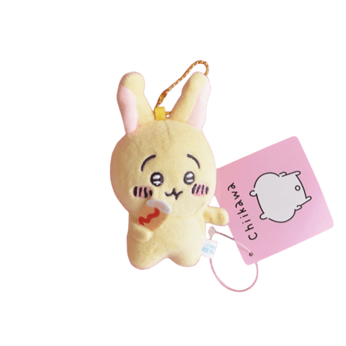 GOYES 키탄클럽 치이카와 앉아있는 봉제인형 가챠 캡슐토이 우사기, F, 8cm