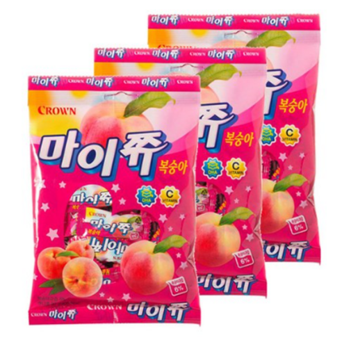 마이쮸 필로우 복숭아, 92g, 4개