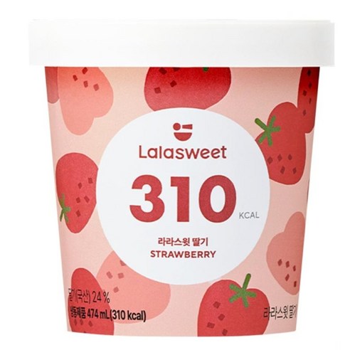 라라스윗 딸기 파인트 (474ml) 풀무원 홈파티음식 캠핑간식 야식 어린이간식 직장인간식 완내스, 474ml, 3개