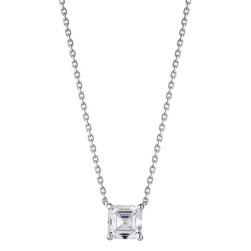 로이드 여성용 랩그로운 DIAMOND 어셔컷 GIA 2캐럿 18K 네크리스 LND24034D