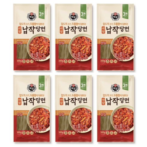 CJ 백설 대왕 납작당면 300gx20입, 6kg, 15박스