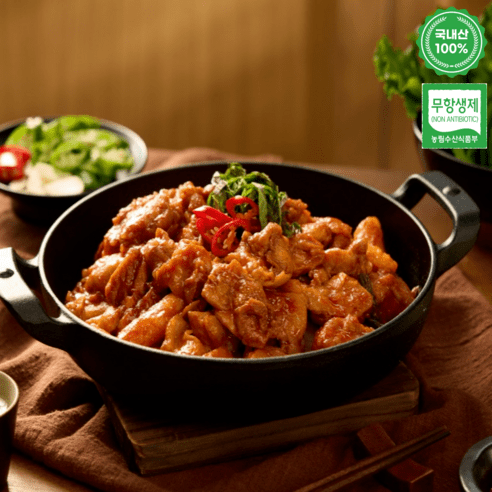 [국내산 냉장] 1등급 무항생제 닭다리살 청춘닭갈비, 4개, 400g