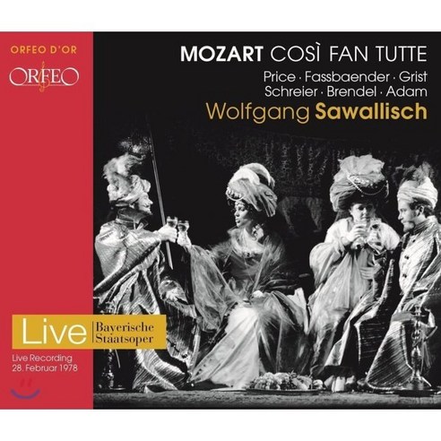 WOLFGANG AMADEUS MOZART - COSI FAN TUTTE / WOLFGANG SAWALLISCH 모차르트 : 코지 판 투테 전곡 1978년 실황 - 자발리쉬 오스트리아수입반, 2CD