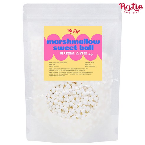 로티 건조 디하이드레이트 마시멜로 스윗볼 화이트, 150g, 2개