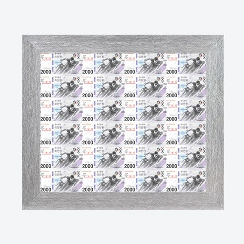 갤러리파크 화폐전지액자/평창올림픽기념화폐 천원 2천원 오천원 M05, 28.4x54.4cm(-12000원)