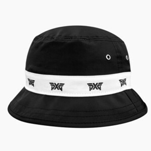 PXG 로고 리핏 버킷햇 블랙/화이트 1종, 블랙, 1개