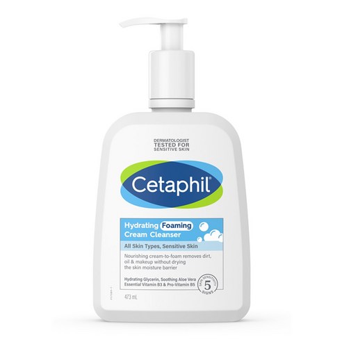 세타필 하이드레이팅 저자극 미산성 포밍 크림 클렌저, 350ml, 1개