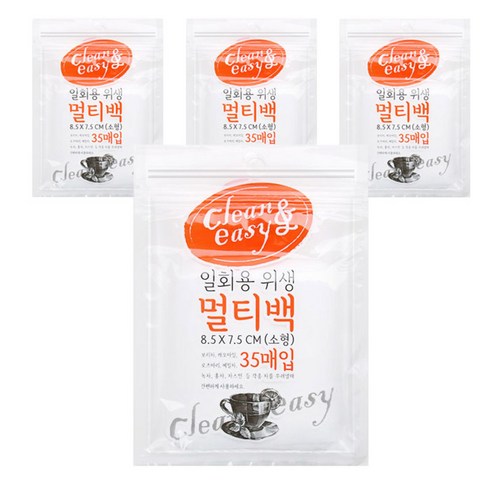 유하우스 일회용 위생 멀티백 대형, 15매입, 4개, 대(L)