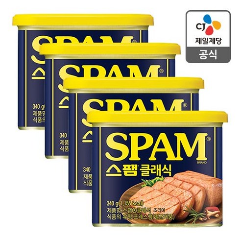 CJ제일제당 스팸 클래식, 340g, 4개