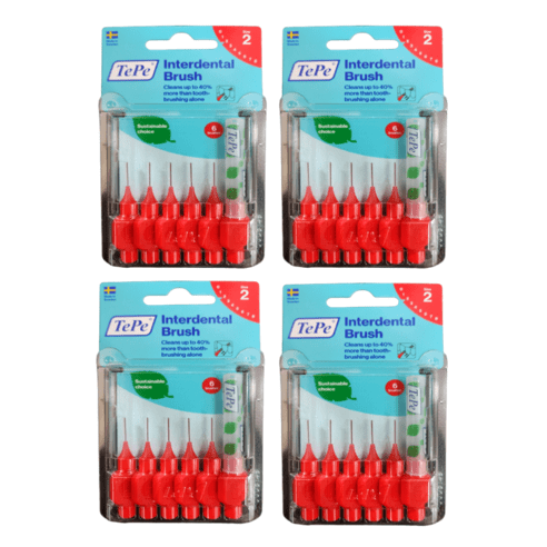 TEPE 테페 일자형치간칫솔6P 모강도 사이즈택일, XS0.6mm, 4박스, 6개입