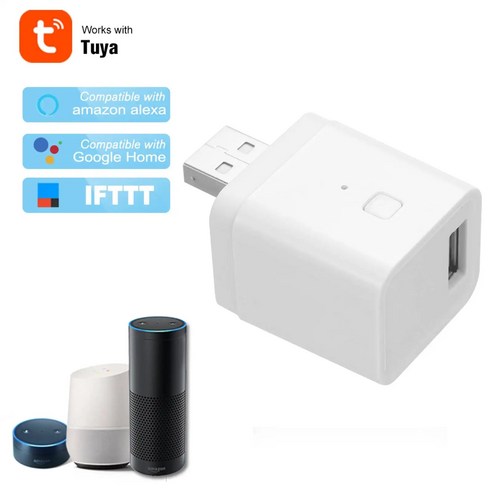 Tuya 마이크로 스마트 USB 어댑터 스위치 5V 와이파이 USB 전원 어댑터 스마트 홈 스위치 앱 음성 제어 알렉사 구글 홈, 1)1 pcs, 1개