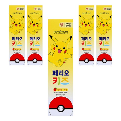 페리오 키즈 치약 피카츄 딸기향, 3개, 75g