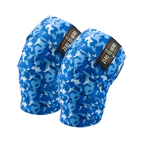 제로투히어로 Exclusive 헬스 카모 무릎보호대 camo, 1개, 블랙