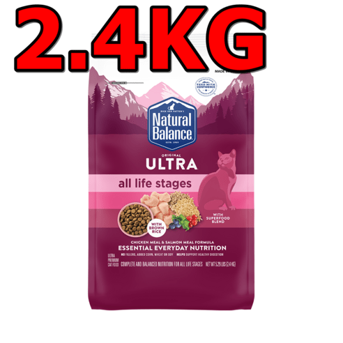 내추럴발란스 고양이 전연령 오리지날 울트라 닭 앤 연어 사료, 2.4kg, 2개