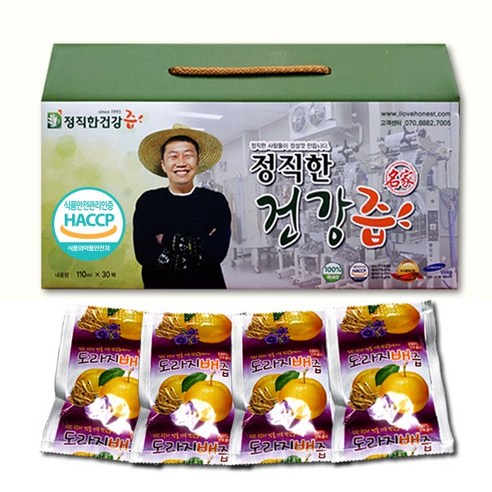 [정직한건강즙] 정직한 도라지배즙 국내산 100%, 30개, 110ml