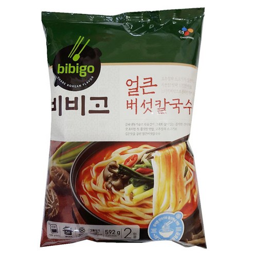 비비고 냉동 얼큰버섯칼국수 632g, 2개