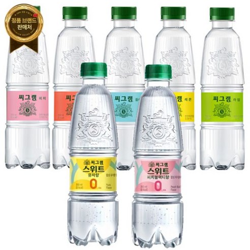 (콕콕)씨그램 라임 레몬 플레인 피치블랙티향 유자향 350ml [원산지:국산], 씨그램 레몬 350ml x 24펫, 24개